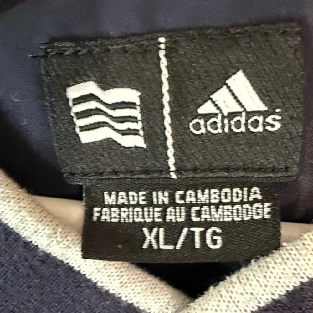 Adidas Men’s V-Neck Pullover Windbreaker Jacket Navy Golf Athletic - Size XL